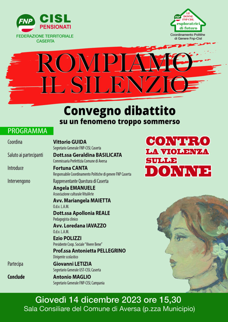 Convegno Dibattito Contro La Violenza Sulle Donne Fnp Cisl Caserta